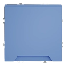 Изображение Розетка встраиваемая VOLTUM S70 с заземлением защитными шторками и крышкой 16А (деним)